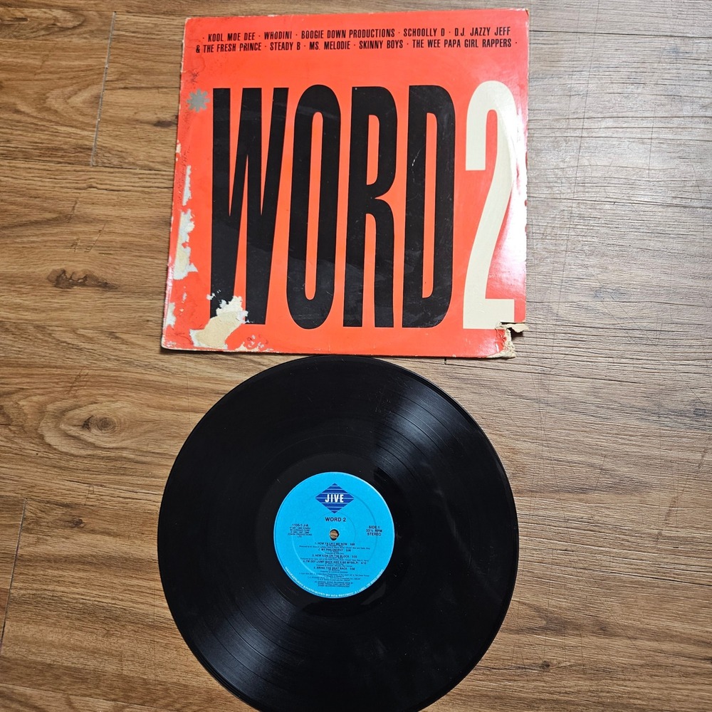 Word 2 Hip Hop Compilation Vinyl LP Jive 1988 1105-1-J 33RPM 12" VG VG+/VG+